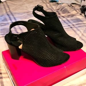 Sz 10 Madden NYC Strappy Peep Toe Heels